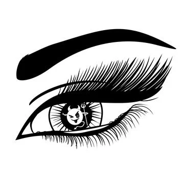 The devil in her eyes Illustrazione stock