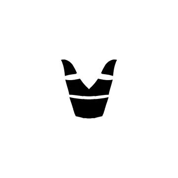 Devil horn icon. Simple style Merry Christmas poster background symbol. bra.. Stock Illustration