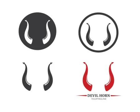 Devil horn logo icon vector illustration design 스톡 일러스트