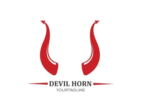 Devil horn logo icon vector illustration design Stock Illustration