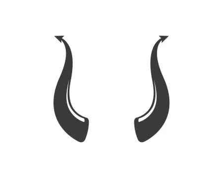 Devil horn logo icon vector illustration design Illustrazione stock