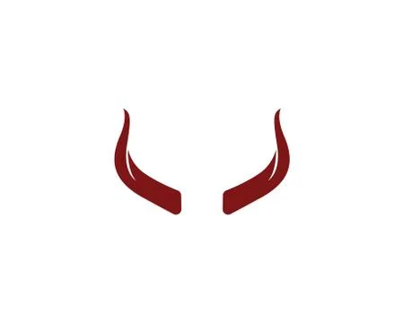 Devil horn Vector icon design illustration Template Illustrazione stock