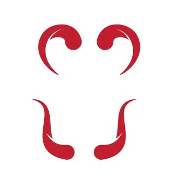Devil horn Vector icon design 스톡 일러스트
