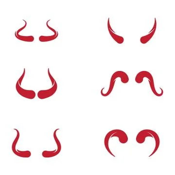 Devil horn Vector icon design Stock Illustration