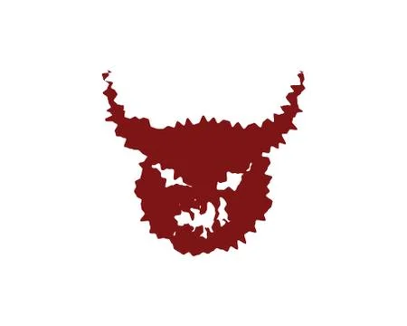 Devil horn Vector icon design Illustrazione stock