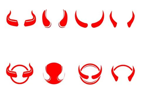Devil horn Vector icon design illustration logo Template 스톡 일러스트
