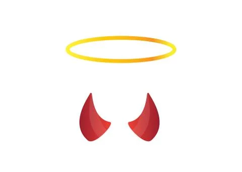 Devil horns and trident set illustration. Devil horns Illustrazione stock