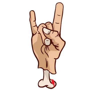 Devil horns hand sign Stock-Illustration