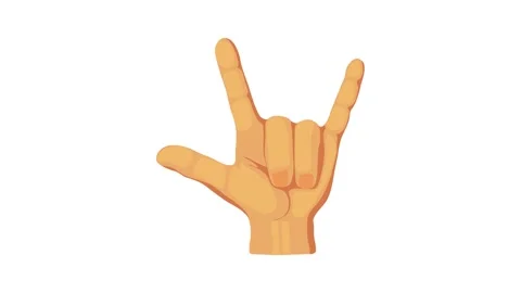 Devil horns icon animation Stock Footage 168934630