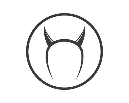 Devil horns logo icon vector illustration design Stock Illustration