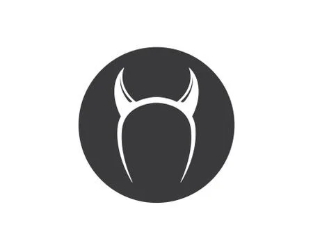 Devil horns logo icon vector illustration design Stock Illustration