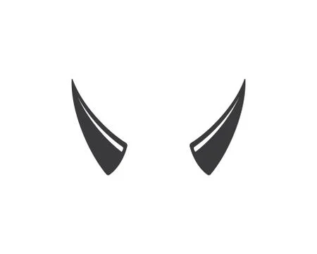 Devil horns logo icon vector illustration design Stock Illustration