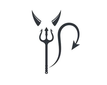 Devil horns logo icon vector illustration design Stock Illustration