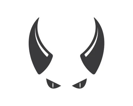 Devil horns logo icon vector illustration design Stockillustratie