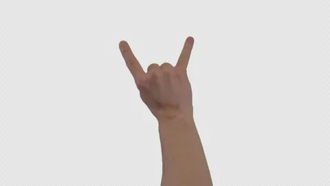 Devil Horns Rock Hande Gesture Shake Stock Footage 339804988