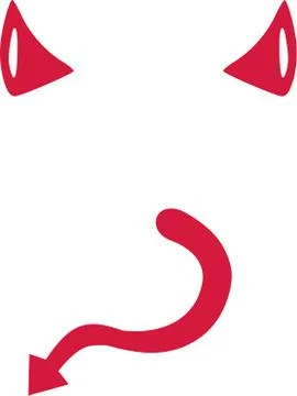 Devil horns with tail Stock Illustration