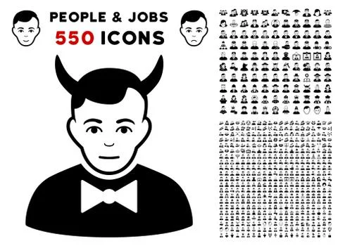 Devil Icon with Bonus Stock Illustration