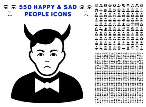 Devil Icon with Bonus Stock Illustration