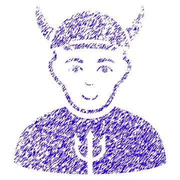 Devil Icon Grunge Watermark Stockillustratie