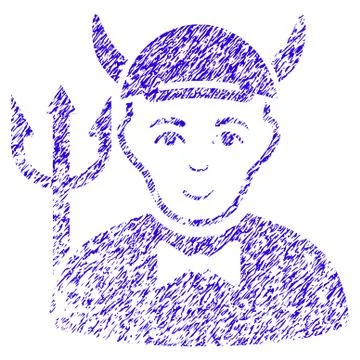 Devil Icon Grunge Watermark Stockillustratie