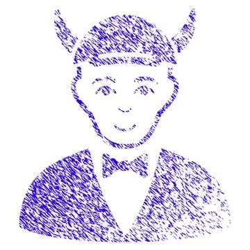 Devil Icon Grunge Watermark 库存插图
