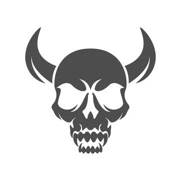 Devil icon logo design Illustrazione stock