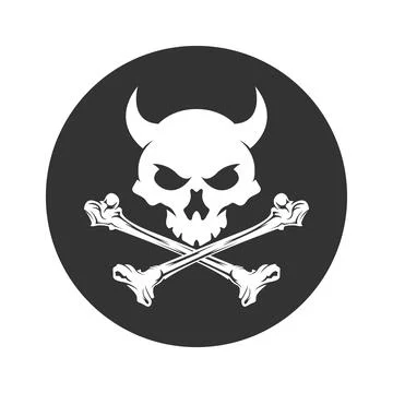 Devil icon logo design Illustrazione stock