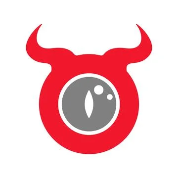 Devil icon logo design Illustrazione stock