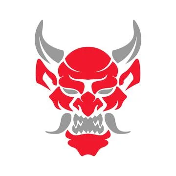 Devil icon logo design 스톡 일러스트