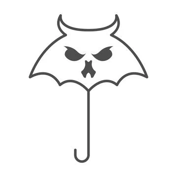 Devil icon logo design Illustrazione stock