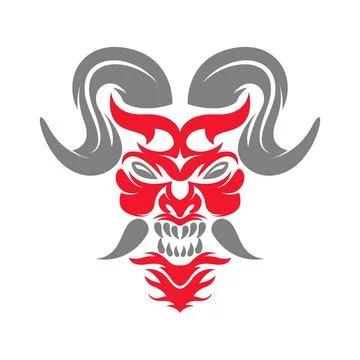 Devil icon logo design Illustrazione stock