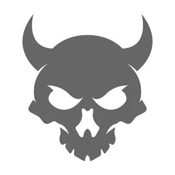 Devil icon logo design Illustrazione stock