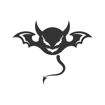 Devil icon logo design Illustrazione stock
