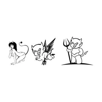 Devil icon simple sign ,Devil logo  trendy and modern symbol Stock Illustration