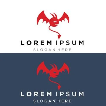 Devil icon Vector design illustration logo Template Illustrazione stock