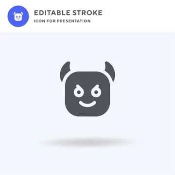 Devil icon vector, filled flat sign, solid pictogram isolated on white, logo  Stock Illustration