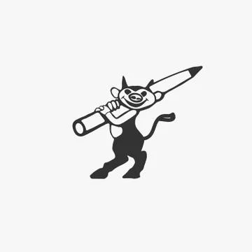 Devil icon on white background. Stock Illustration