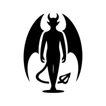 Devil icon on white Stock Illustration
