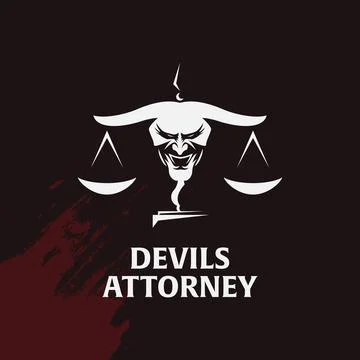 Devil Lawyer logo Stock Illustration