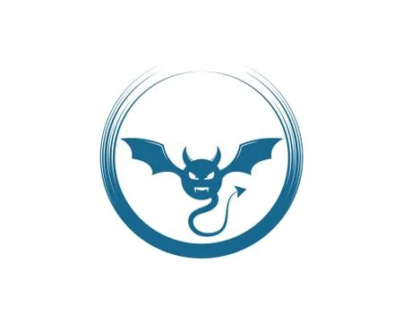 Devil logo vector Illustrazione stock
