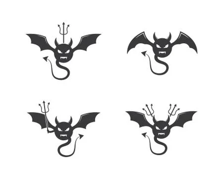 Devil logo vector Illustrazione stock