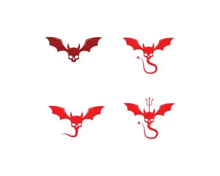 Devil logo vector template illustration Stockillustratie