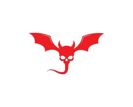 Devil logo vector template illustration Illustrazione stock