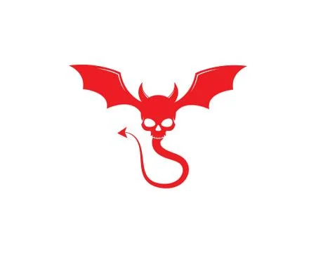 Devil logo vector template illustration Stockillustratie