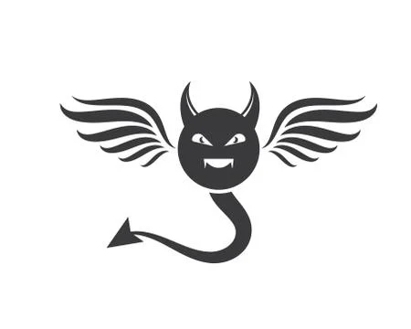 Devil logo vector template illustration Stock Illustration