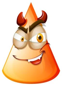 Devil looking cone form Illustrazione stock