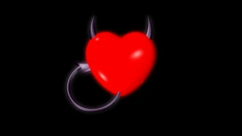 Devil love symbol Stock Footage 94996284
