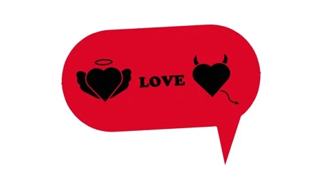 Devil love. Valentine Day concept, Stock Footage 147405481