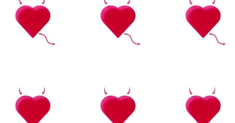 Devil love. Valentine Day concept Stock Footage 297006904