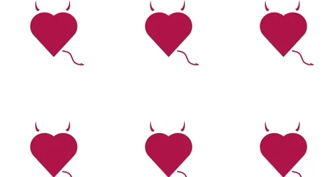 Devil love. Valentine Day concept, Stock Footage 297006910